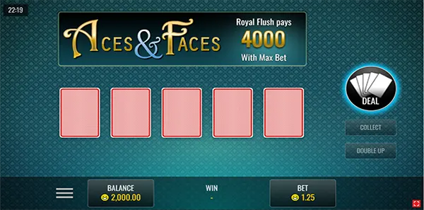 aces and faces video poker image